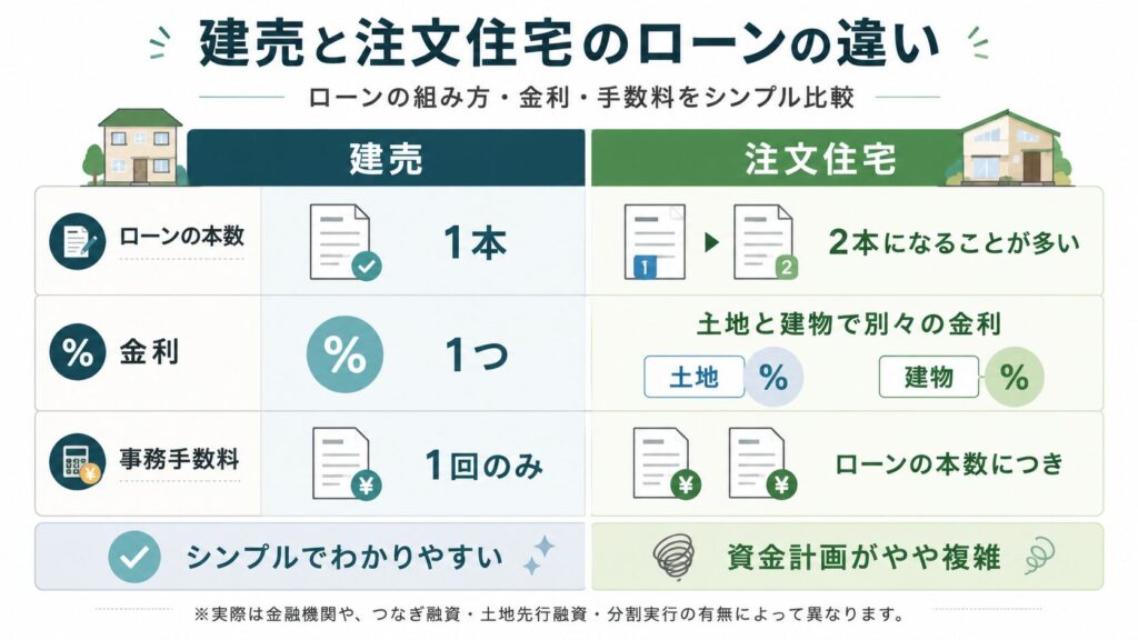 建売と注文のローンの違い