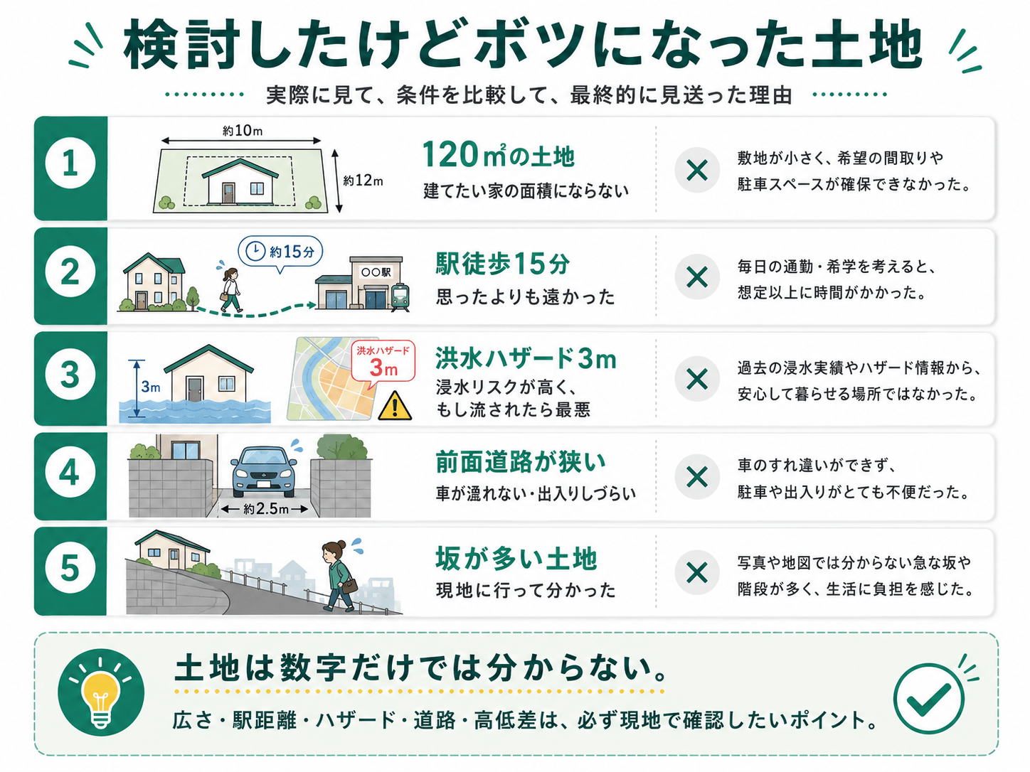 検討したけど見送った土地の例