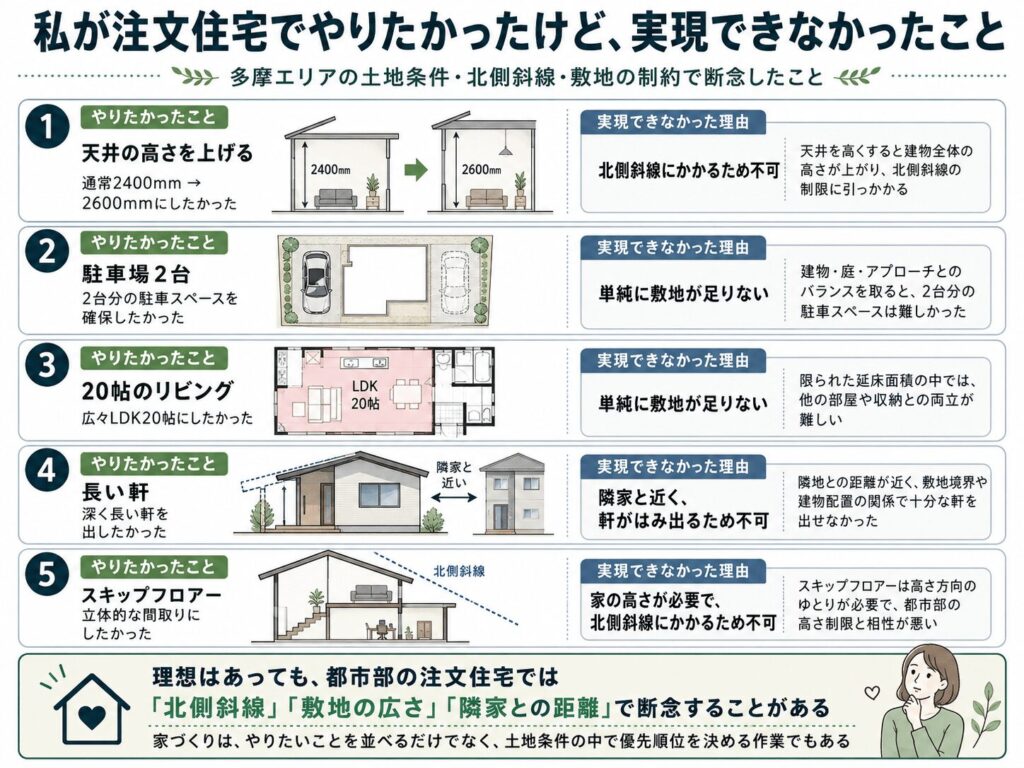 注文住宅で実現できなかったこと
