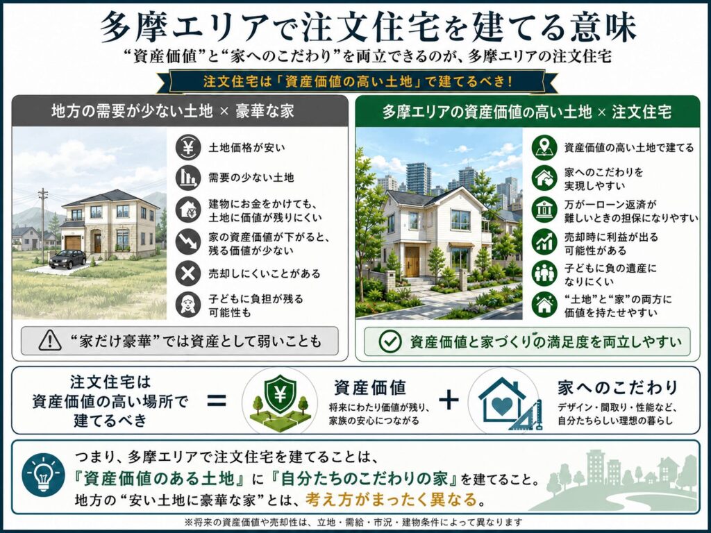 注文住宅は資産価値の高い場所で建てるべき